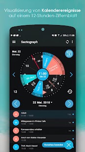 Sectograph: Planer & Kalender auf Uhr Widget Screenshot