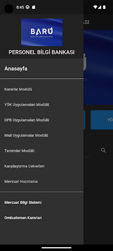 BARÜ - Personel Bilgi Bankası Screen 2