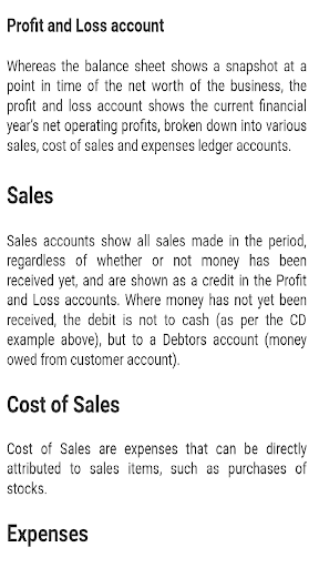 Android application Learn Accounting screenshort