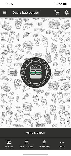 Android application dad's bao & burger screenshort