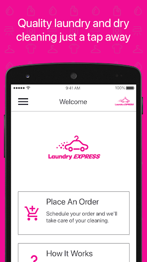 Android application Laundry Express KS screenshort