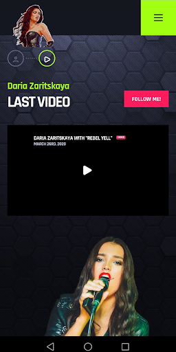 Daria Zaritskaya - FAN APP Screen 2
