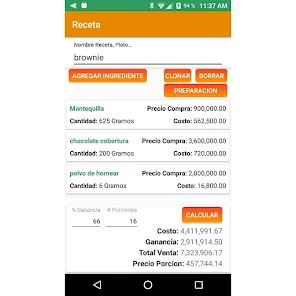 Costo Recetas - Apps en Google Play