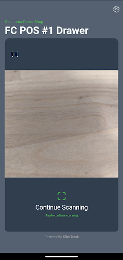 Android application KlickTrack Scanner screenshort