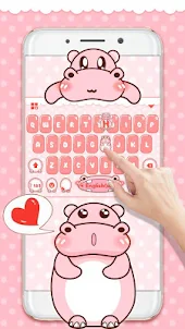 Bàn phím Pink Cute Hippo