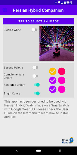 Persian Hybrid Watch Face Tile Screen 2