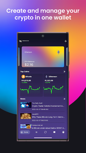 Android application Coin Droplet: BTC & ETH Wallet screenshort