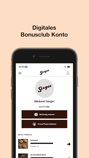 Android application Bäckerei Sorger screenshort