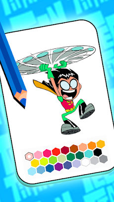Teen Titans coloring cartoonのおすすめ画像2