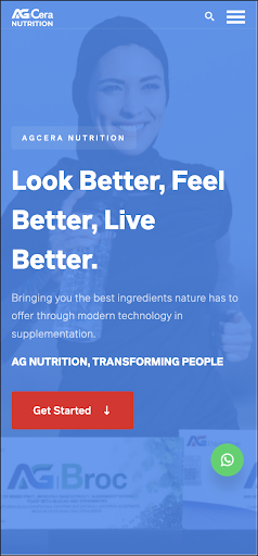 Android application AGCera Nutrition screenshort