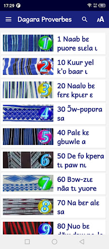Android application Dagara Proverbes screenshort