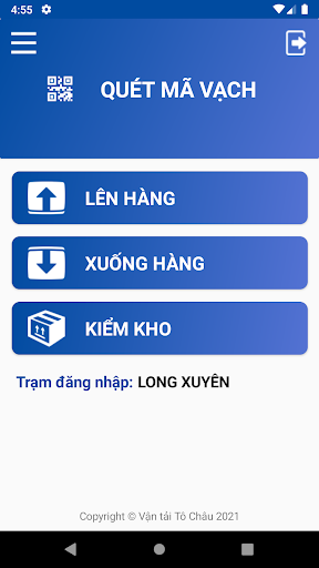 Android application Bắn mã vạch LH - XH screenshort