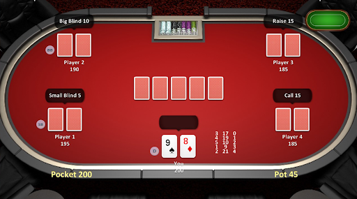 Android application Texas Hold 'Em screenshort
