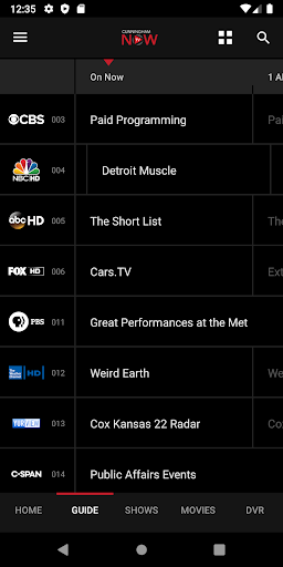 Screenshot of Cunningham TV Now