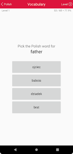 Android application Liberation Philology Polish screenshort