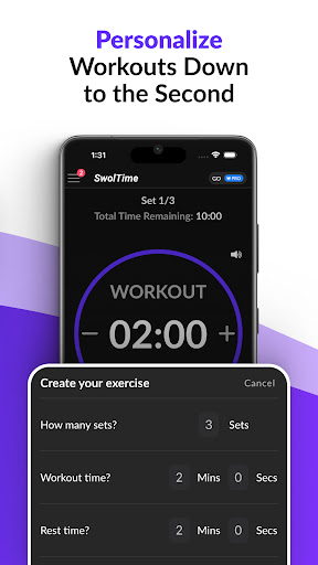 SwolTime - HIIT Interval Timer Screen 2