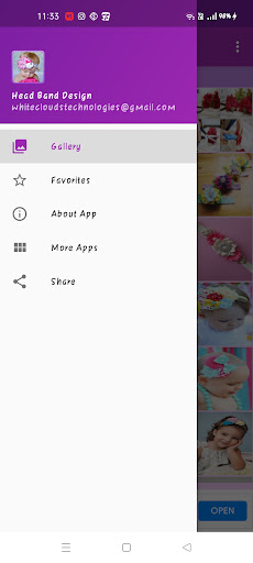 Android application Headband Design Gallery screenshort