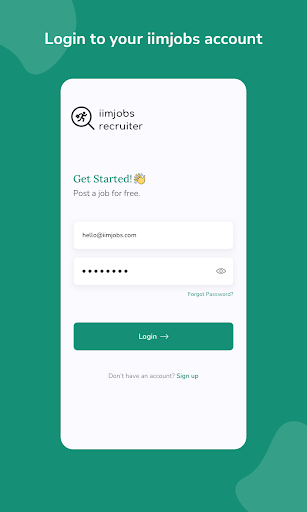 Android application iimjobs Recruiter App screenshort