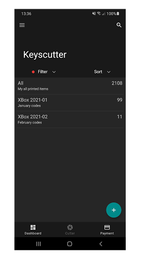 Android application Keyscutter screenshort