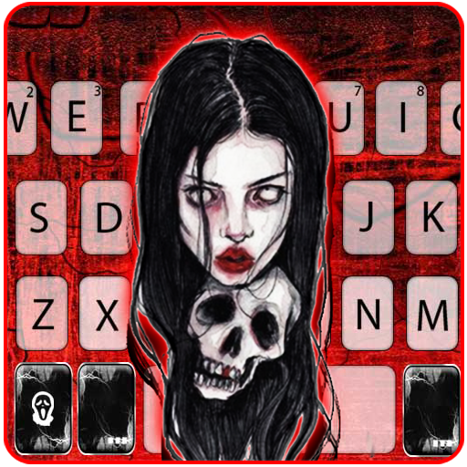 Red Creepy Girl Keyboard Theme logo