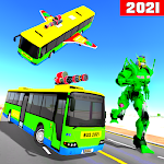 Cover Image of Télécharger Flying Robot Bus Transform Battle 2021  APK
