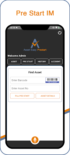 Android application Pre Start IM screenshort