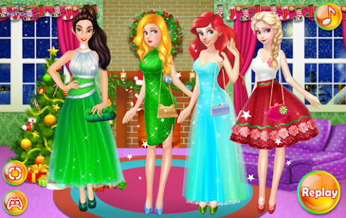 Dress up games for girl - Princess Christmas Party Screenshot
