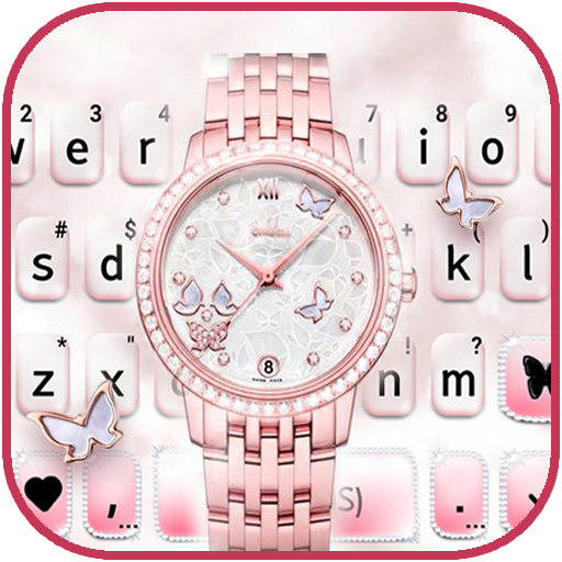 Rose Gold Watch Keyboard Theme logo