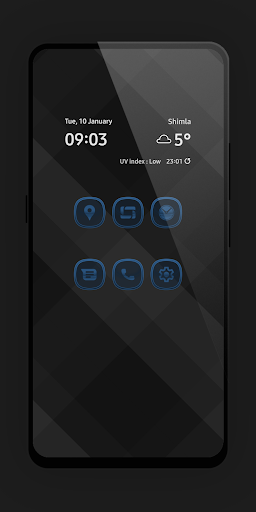 Android application Matte Glass Blue Icon Pack screenshort