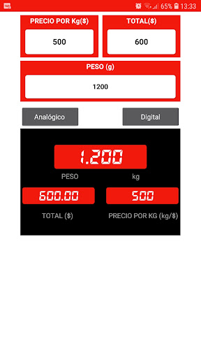 Convertidor Balanza Analógica Screen 2