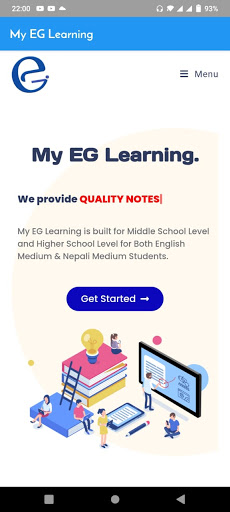 My EG Learning Screen 2