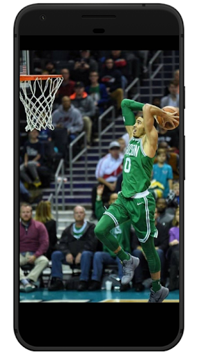 Download Jayson Tatum Stylized Green Shooting Position Wallpaper