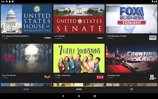 Screenshot of StratusIQ Fiber TV