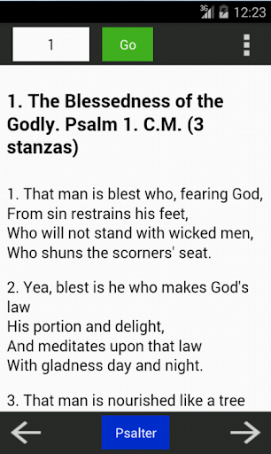 Android application Psalter Pro screenshort