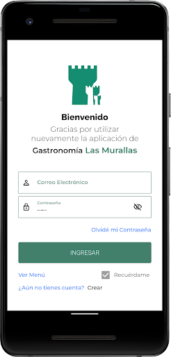 Android application APP - Gastronomía Las Murallas screenshort