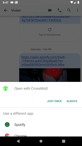 CrossMoD - Music sharing Screen 2