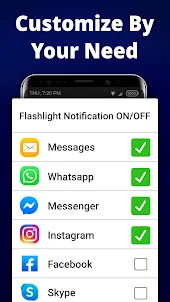 Flash Alerts LED - Call, SMS