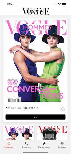Vogue Hommes Screenshot 1 - AppWisp.com