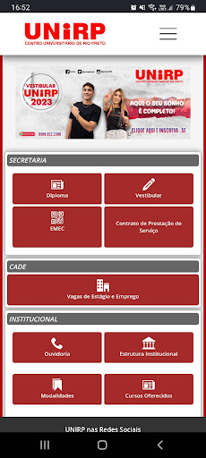 Android application Unirp screenshort