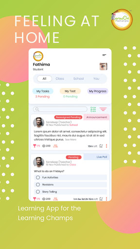 Android application GrownOn Students screenshort