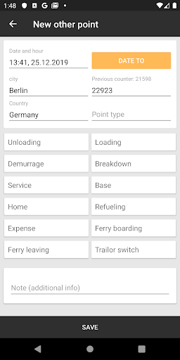 Drivers diary - borders, load Screen 3