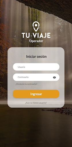 Android application TuViajeApp Operador screenshort
