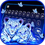 Neon Tiger Cubs Keyboard Background Apk