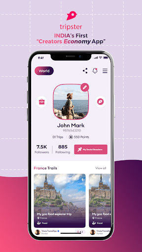 Android application Tripster screenshort