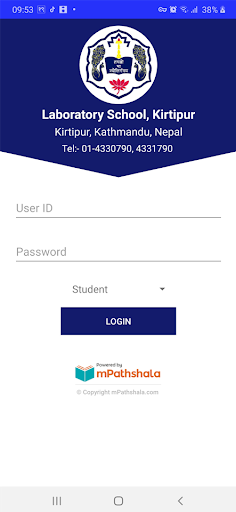 Android application Laboratory School, Kirtipur screenshort