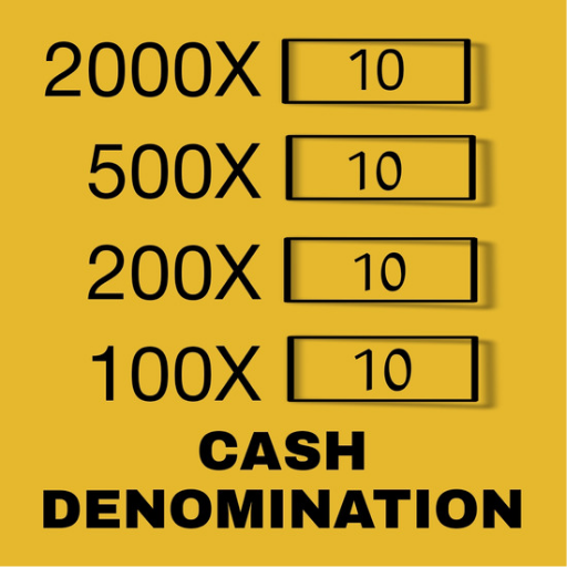 Cash Denomination : Tally Cash