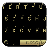 Flat Black Gold Emoji Keyboard