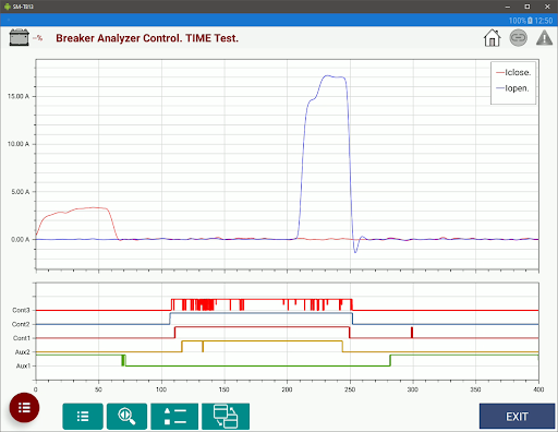 Breaker Analyzer Control Screen 2