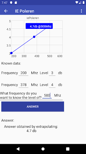 Coax Calculator Screen 3
