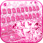 Pink Sparkle Diamond Keyboard Theme Apk